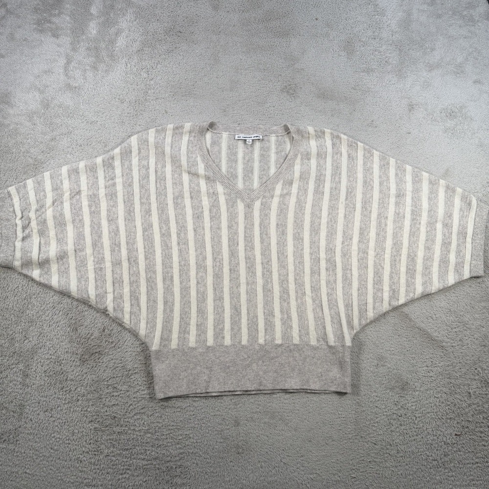 The Cashmere Project Sweater Womens Small Grey 100% Striped Dolman Batwing Soft